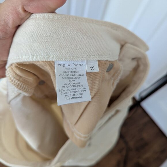 Rang and Bone off-white size 30 jeans Nina high rise - Picture 3 of 15